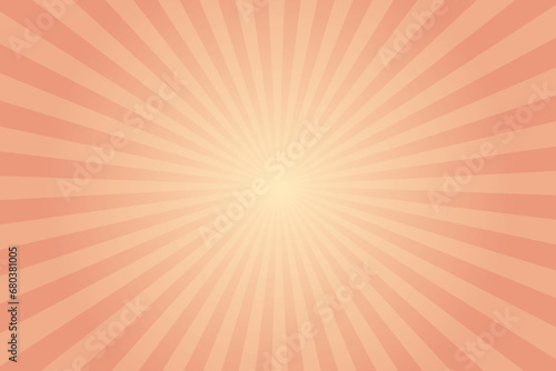 Pastel red sunburst Pattern Background. Summer Banner background. Dark salmon color starburst background template. Vector Illustration