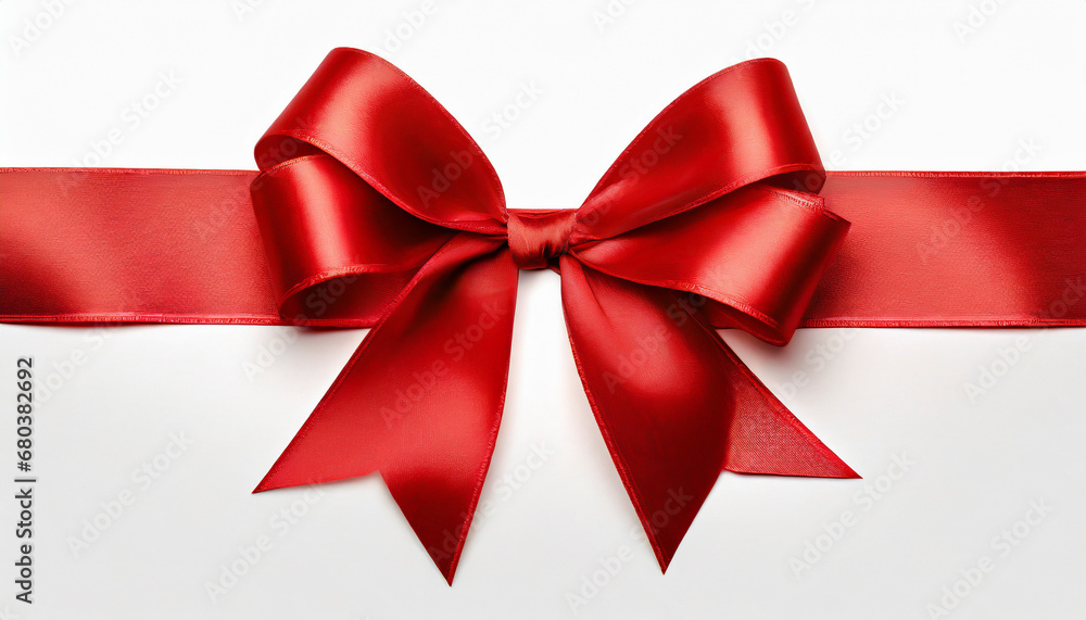 red silk bow isolated on white background red silk bow isolated on white background