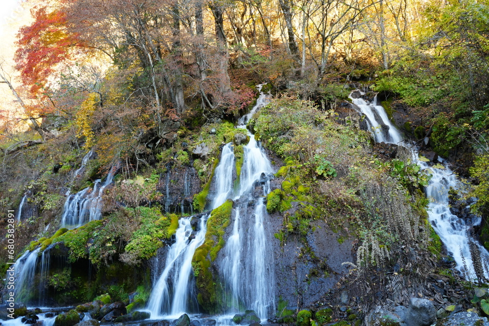 Autumn Landscape and Doryu no Taki Waterfall in Yamanashi, Japan - 日本 山梨県 吐竜の滝 Autumn Landscape and Doryu no Taki Waterfall in Yamanashi, Japan - 日本 山梨県 吐竜の滝
