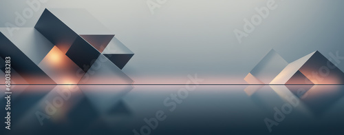 Obraz na plátně Abstract 3D Business Background