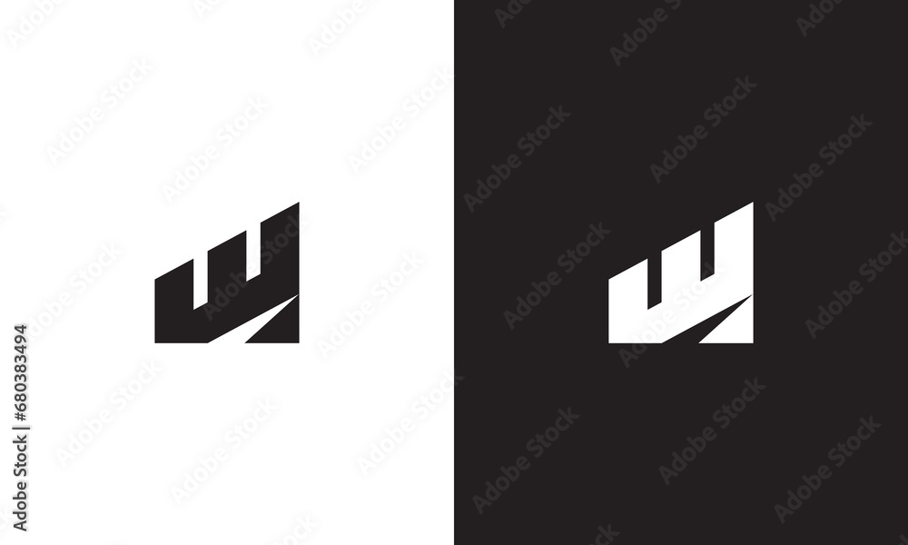 Simple letter WY monogram logo vector Simple letter WY monogram logo vector