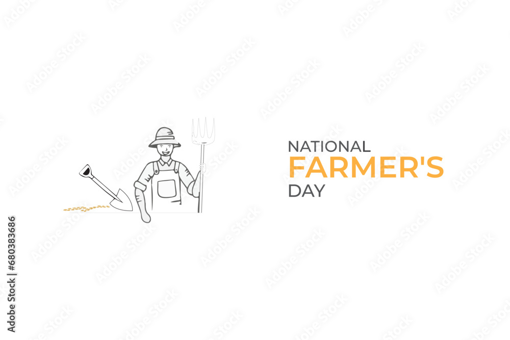 Happy farmer's day Indian kisan diwas