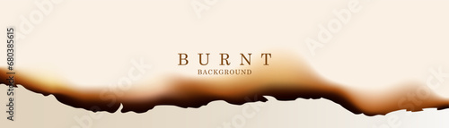 Paper with burnt hole background design. Burnt background vector design.
