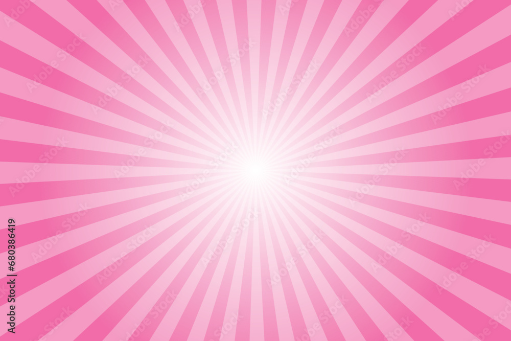 Abstract hot pink rays background. Sunlight rays background. Pink and white color burst background. Sun beam ray sunburst pattern background. Retro circus backdrop. Starburst wallpaper, poster etc. Abstract hot pink rays background. Sunlight rays background. Pink and white color burst background. Sun beam ray sunburst pattern background. Retro circus backdrop. Starburst wallpaper, poster etc.