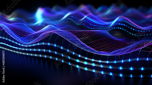 Free_photo_3D_digital_wave_background_with_flowing