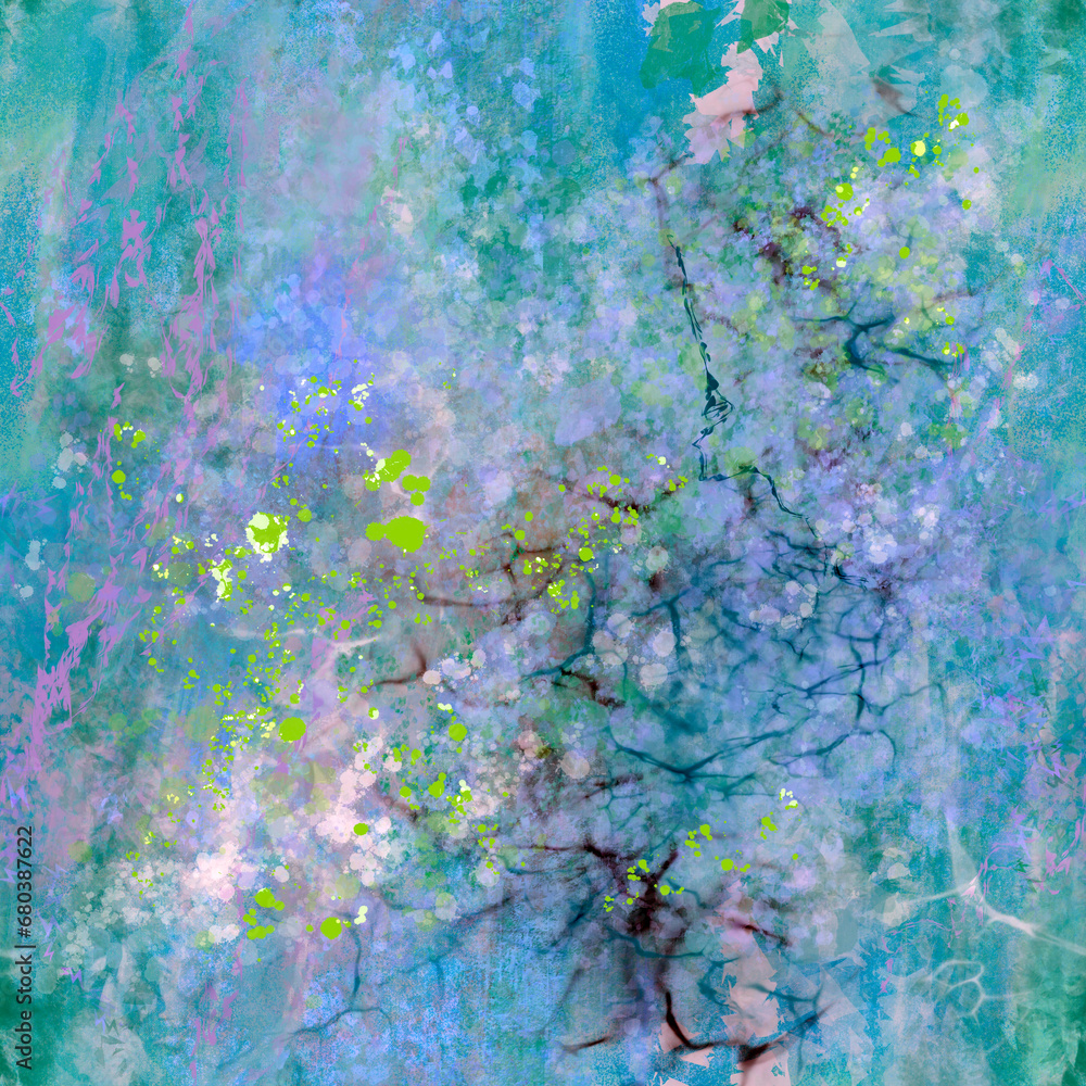 Abstract colorful blurred painted seamless background Delicate colors of spring nature, morning blooming garden, overgrown