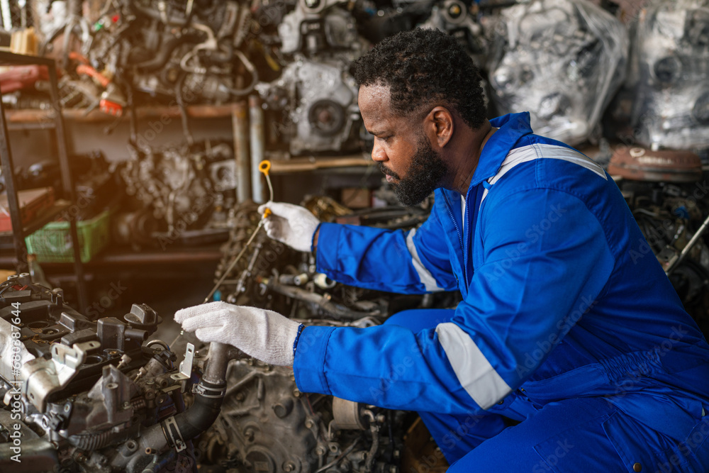 Auto mechanic are repair and maintenance auto engine is problems at car repair shop. Auto mechanic are repair and maintenance auto engine is problems at car repair shop.