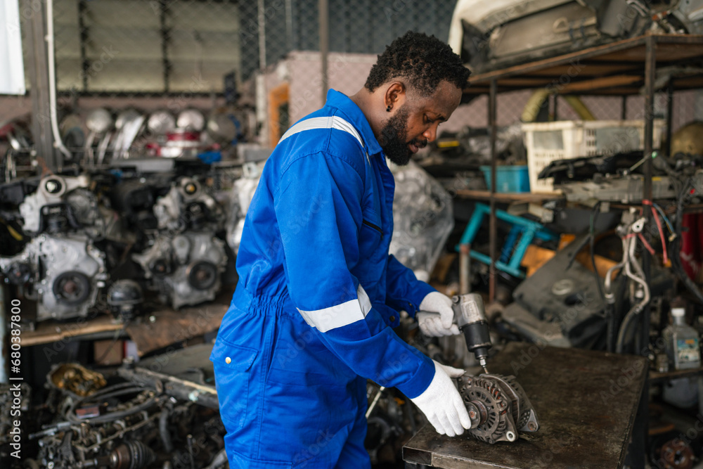 Auto mechanic are repair and maintenance auto engine is problems at car repair shop. Auto mechanic are repair and maintenance auto engine is problems at car repair shop.