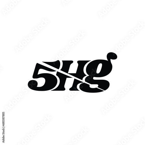 5HG brand name vector illustrative monogram.