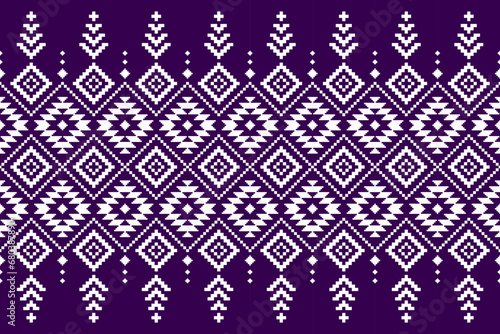 Carpet tribal pattern art. Geometric ethnic seamless pattern traditional. American, Mexican style. Design for background, illustration, fabric, clothing, carpet, rug, textile, batik, embroidery.