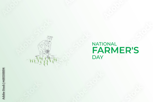 Happy farmer's day Indian kisan diwas