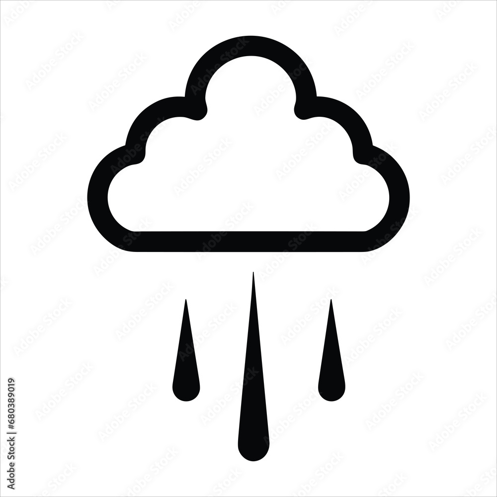 Rain icon vector Rain icon vector