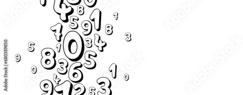 background with numbers in rhythmic dimensions.	