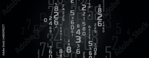background with numbers in rhythmic dimensions.	