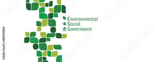 esg icons on white background	
