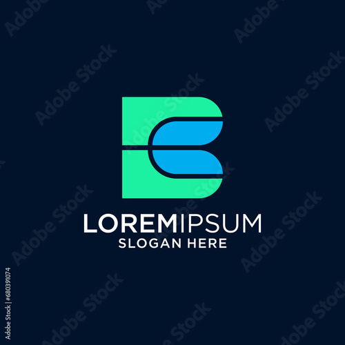 b c monogram logo design