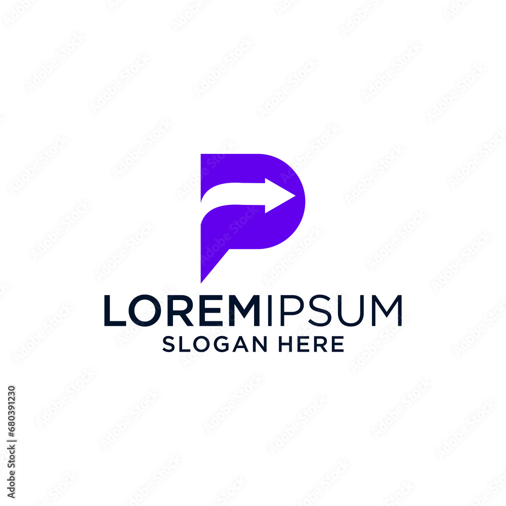 p arrow logo design p arrow logo design