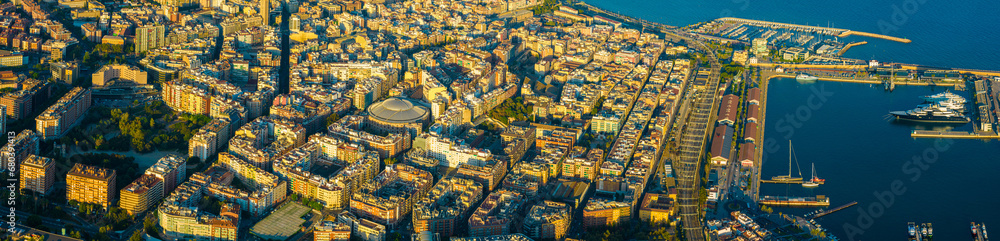 Aerial voew of the port of Tarragona, (Port de Tarragona), one of the largest seaports of Spain