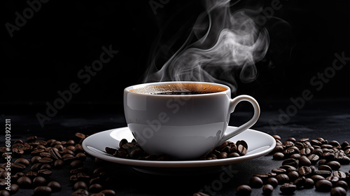 Steaming Coffee Elegance