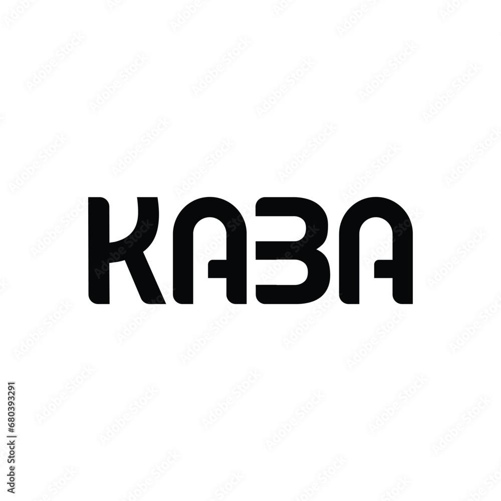 KABA typography vector monogram illustration.