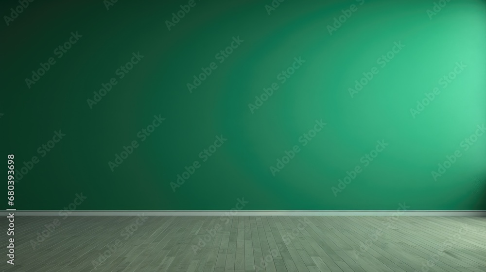 Empty Room With Green Walls. Usually used for backgrounds, banners and other media Empty Room With Green Walls. Usually used for backgrounds, banners and other media