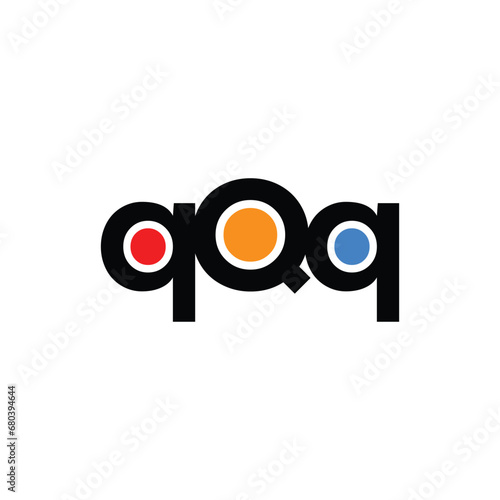 Qqq typography vector monogram illustration. photo