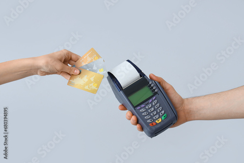 Female hands with payment t...