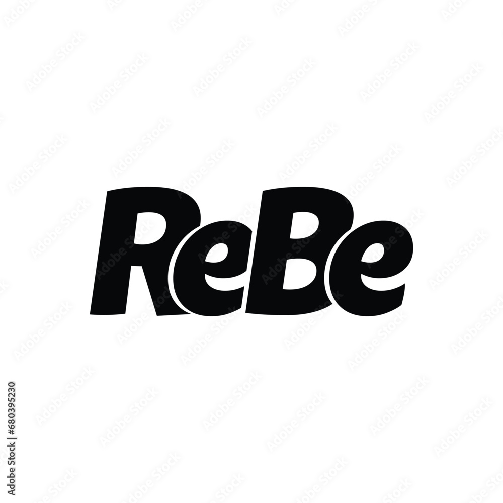 rebe typography vector monogram illustration.