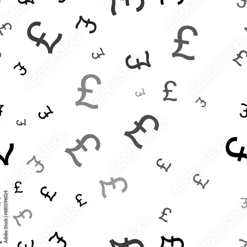 Seamless vector pattern with pound symbols, creating a creative monochrome background with rotated elements. Vector illustration on white background