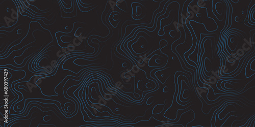 Abstract background of the topographic contours map with geographic line map .Imitation of a geographical mountain reliefs background .vector illustration of topographic line contour map design .