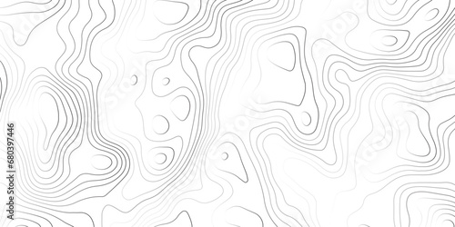 Abstract background of the topographic contours map with geographic line map .white wave paper curved reliefs abstract background .vector illustration of topographic line contour map design .