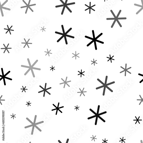 Seamless vector pattern with astrological sextile symbols, creating a creative monochrome background with rotated elements. Illustration on transparent background photo