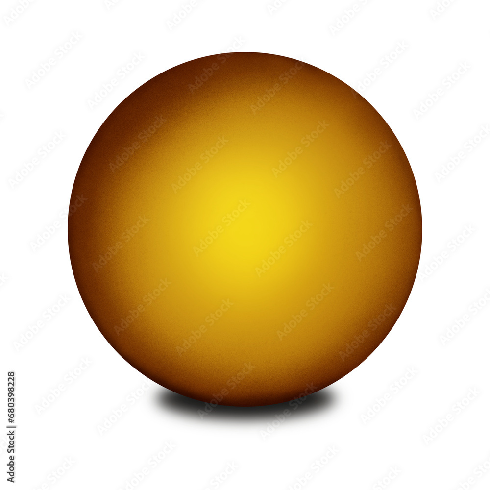Golden Ball with Shadow Isolated on White Golden Ball with Shadow Isolated on White