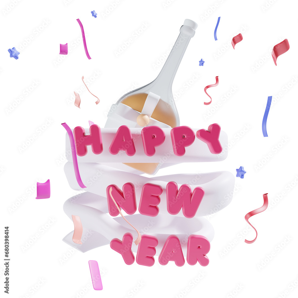 happy new year with confetti happy new year with confetti
