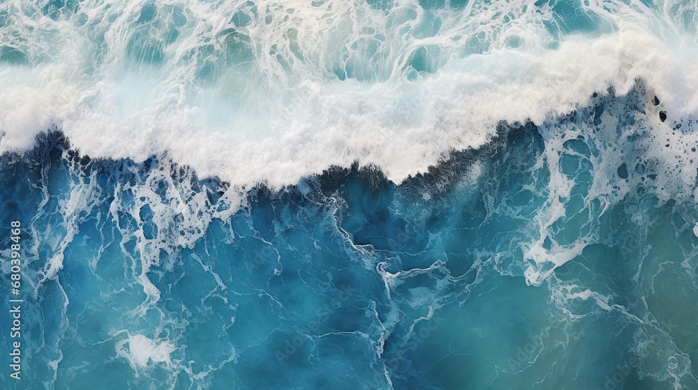 Aerial View of a Wave in the Ocean. Generative Ai Aerial View of a Wave in the Ocean. Generative Ai