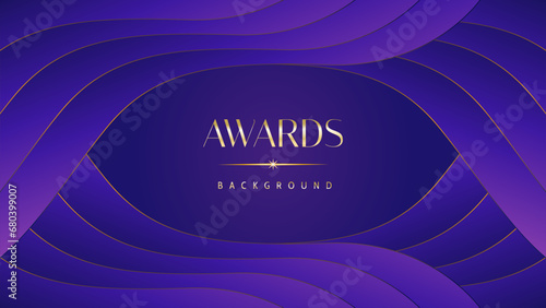 Pink blue purple golden royal awards graphics background. Lines growing elegant shine spark. Luxury premium corporate abstract design template. Banner certificate dynamic shape.