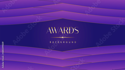 Pink blue purple golden royal awards graphics background. Lines growing elegant shine spark. Luxury premium corporate abstract design template. Banner certificate dynamic shape.