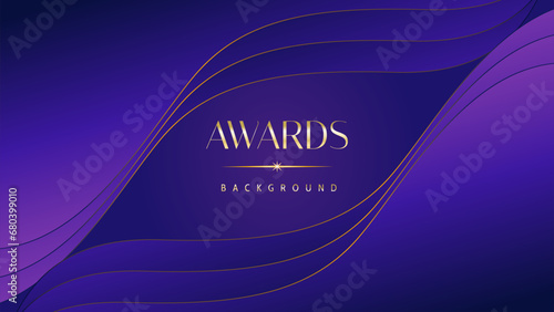 Pink blue purple golden royal awards graphics background. Lines growing elegant shine spark. Luxury premium corporate abstract design template. Banner certificate dynamic shape.