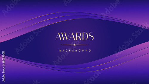 Pink blue purple golden royal awards graphics background. Lines growing elegant shine spark. Luxury premium corporate abstract design template. Banner certificate dynamic shape.