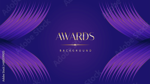 Pink blue purple golden royal awards graphics background. Lines growing elegant shine spark. Luxury premium corporate abstract design template. Banner certificate dynamic shape.