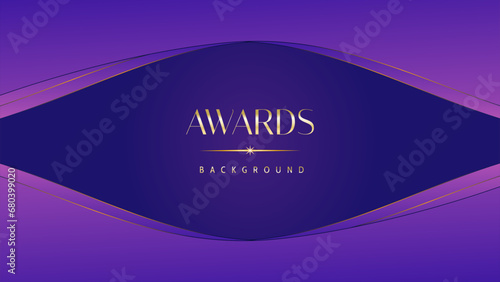 Pink blue purple golden royal awards graphics background. Lines growing elegant shine spark. Luxury premium corporate abstract design template. Banner certificate dynamic shape.