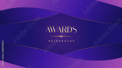 Pink blue purple golden royal awards graphics background. Lines growing elegant shine spark. Luxury premium corporate abstract design template. Banner certificate dynamic shape.