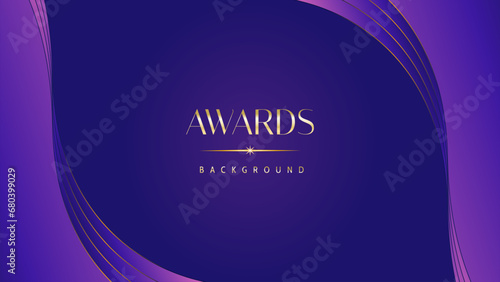Pink blue purple golden royal awards graphics background. Lines growing elegant shine spark. Luxury premium corporate abstract design template. Banner certificate dynamic shape.