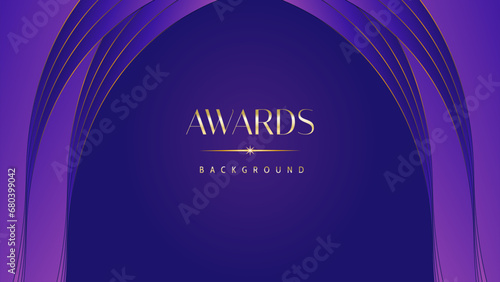 Pink blue purple golden royal awards graphics background. Lines growing elegant shine spark. Luxury premium corporate abstract design template. Banner certificate dynamic shape.