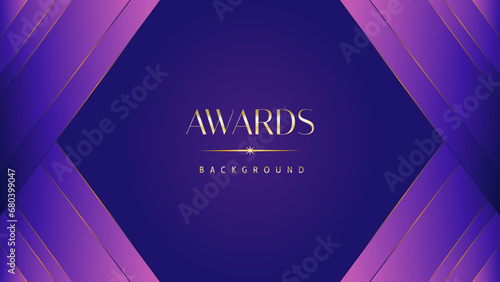 Pink blue purple golden royal awards graphics background. Lines growing elegant shine spark. Luxury premium corporate abstract design template. Banner certificate dynamic shape.