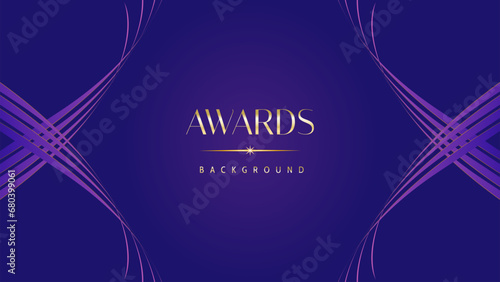 Pink blue purple golden royal awards graphics background. Lines growing elegant shine spark. Luxury premium corporate abstract design template. Banner certificate dynamic shape.