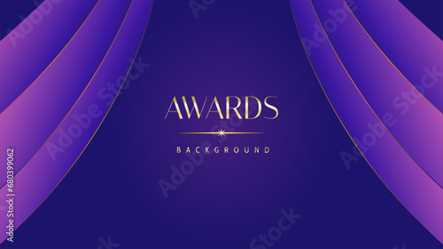 Pink blue purple golden royal awards graphics background. Lines growing elegant shine spark. Luxury premium corporate abstract design template. Banner certificate dynamic shape.