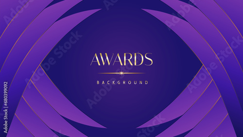 Pink blue purple golden royal awards graphics background. Lines growing elegant shine spark. Luxury premium corporate abstract design template. Banner certificate dynamic shape.
