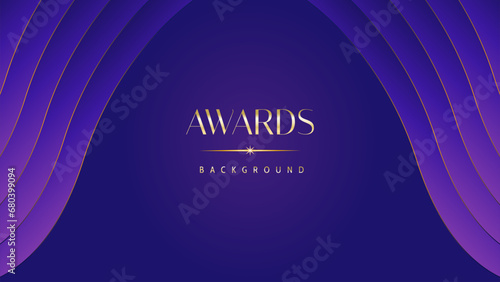 Pink blue purple golden royal awards graphics background. Lines growing elegant shine spark. Luxury premium corporate abstract design template. Banner certificate dynamic shape.