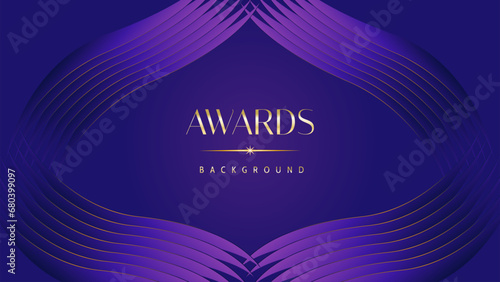 Pink blue purple golden royal awards graphics background. Lines growing elegant shine spark. Luxury premium corporate abstract design template. Banner certificate dynamic shape.